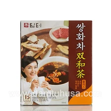 DAMTUH Korean Herbal Healthy Tonic Tea (Ssanghwa Tea) 15 Pcs, Nuts Topping