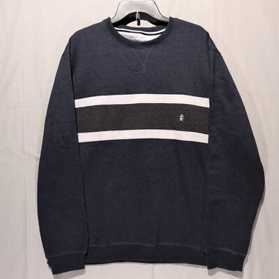 IZOD Advantage Performance Crew Neck Sweater Men's 2XL Navy White Black