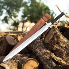 Custom Handmade Carbon Steel Blade VIKING Machete Sword | Hunting Sword Camping