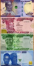 SET Nigeria, 100-200-500-1000 naira, 2024, P-New UNC