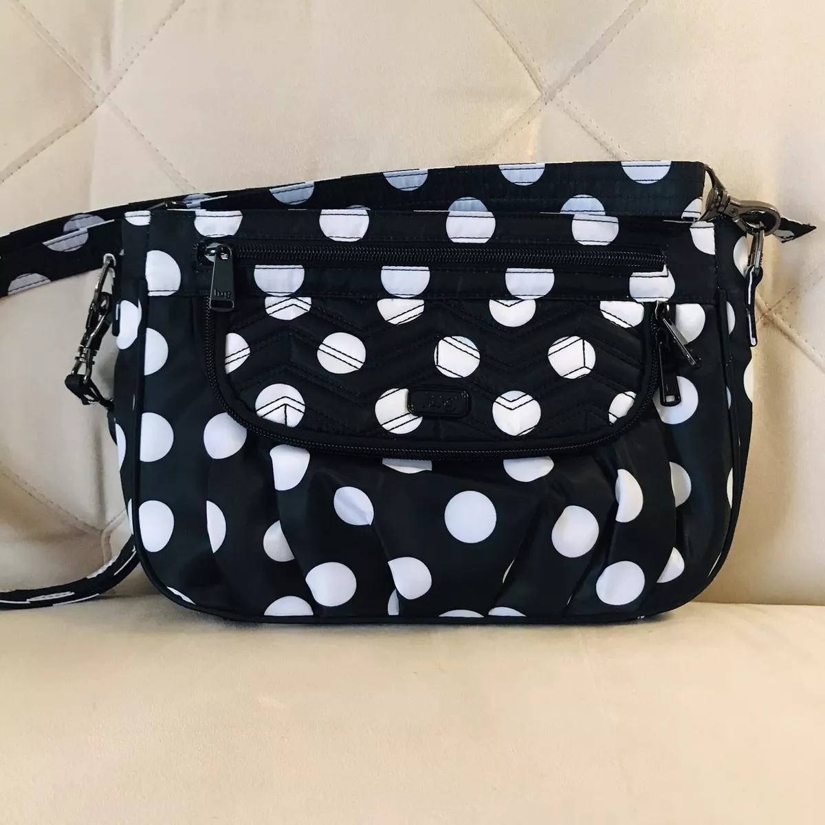 Lug Handbag Mambo Crossbody in Black Large Dot NWOT