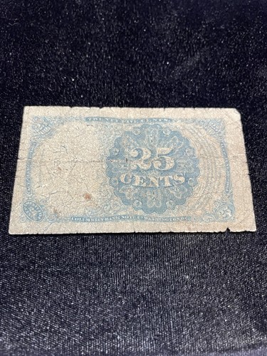 25c Fractional Currency, Fr. 1308/9, uncertified, circulated, Good. - Picture 2 of 2