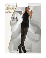 LEVANTE Women's 40 Den Trim Elastic Soft Comfort Bare Toe Cuck Tights