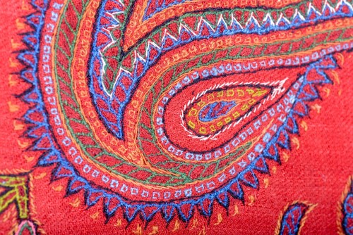 HUGE MINT EXQUISITE ANTIQUE INDIAN EMBROIDERY TEXTILE TAPESTRY SHAWL KASHMIR - Picture 19 of 23