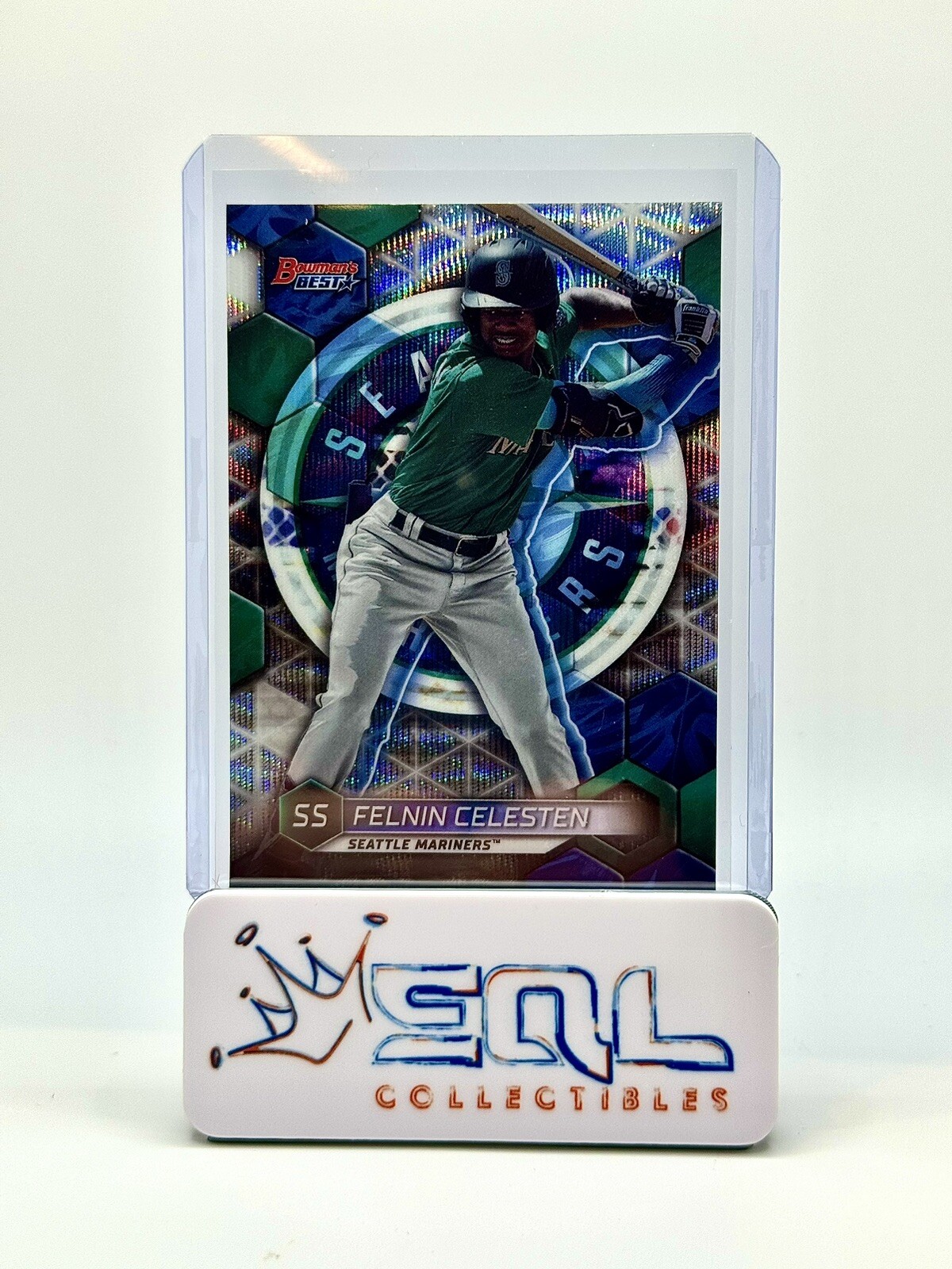 2023 Bowman's Best Felnin Celesten Wave Refractor Prospect #TP-24 Mariners