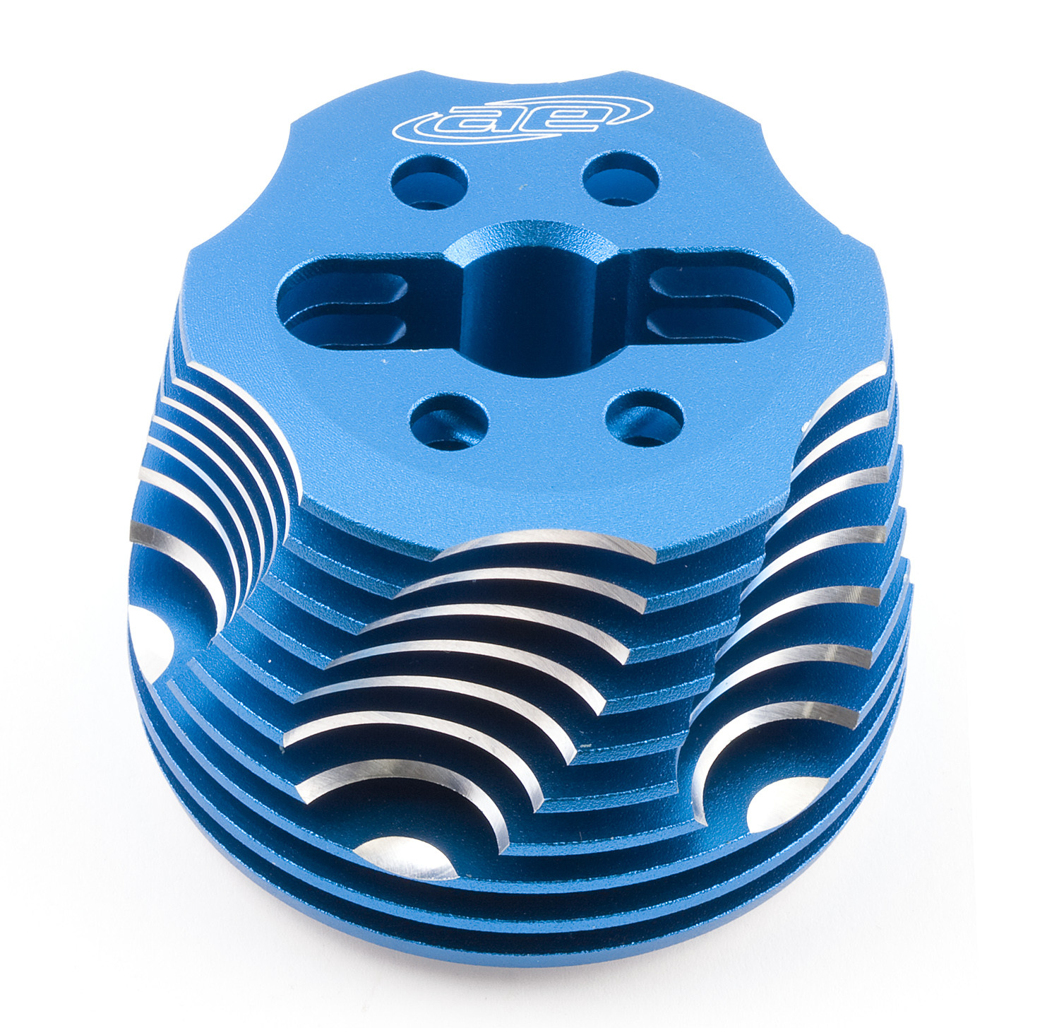 Team Associated MGT Machined Blue Cyclinder Head (AE .21) - AS 25387 Monster GT
