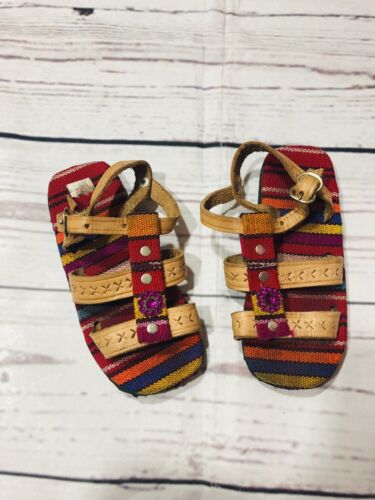 Sandalias para niñas pequeñas hechas a 3-4 años hechas guatemalteca | eBay