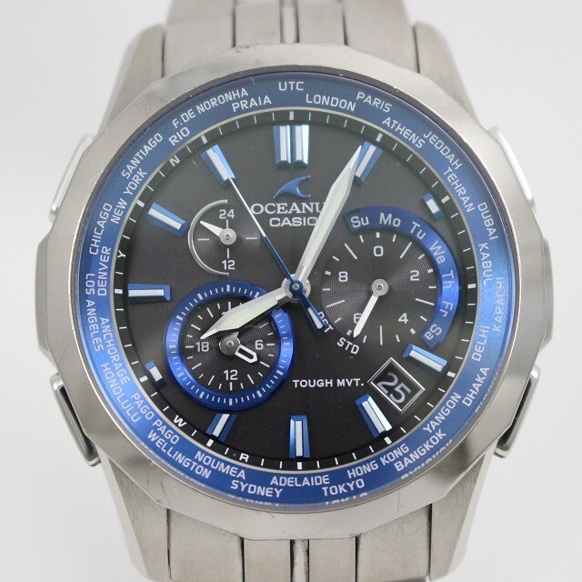 Casio Oceanus Ocw S1400 1ajf Multi Band 6 Tough Solar Black Dial Titanium Men S Ebay
