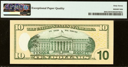 2017 $10 Federal Reserve Note PMG 67EPQ - Repeater Serial Number 22392239 - Picture 3 of 3