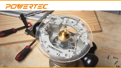 POWERTEC 6-1/2" Universal Router Base Plate For Trim Routers
