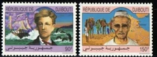 Djibouti Stamp 692-693  - Arthur Rimbaud, poet