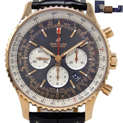  Breitling NEW Navitimer 46mm B01 2023 Gold RB0127 BREITLING WARRANTYCARD #BR159