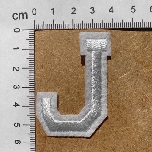 1pc Letter White Embroidered Cloth Iron On Patch Appliqué Alphabet word #1373 - Picture 11 of 27