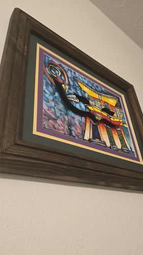 Mardi Gras Painting New Orleans on Canvas, 3D, Acrylic, Framed 14.75inx17.5in - Picture 2 of 2
