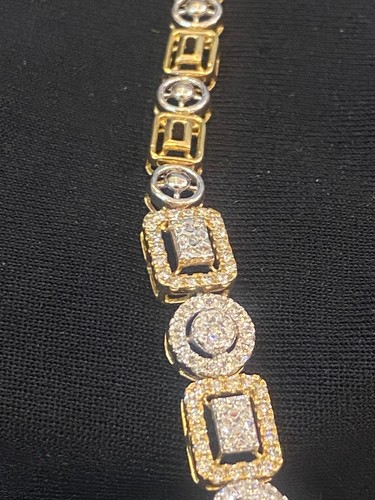 1.92 Cts Round Brilliant Cut Natural Diamonds 7 Inch Tennis Bracelet In 14K Gold - Picture 10 of 12