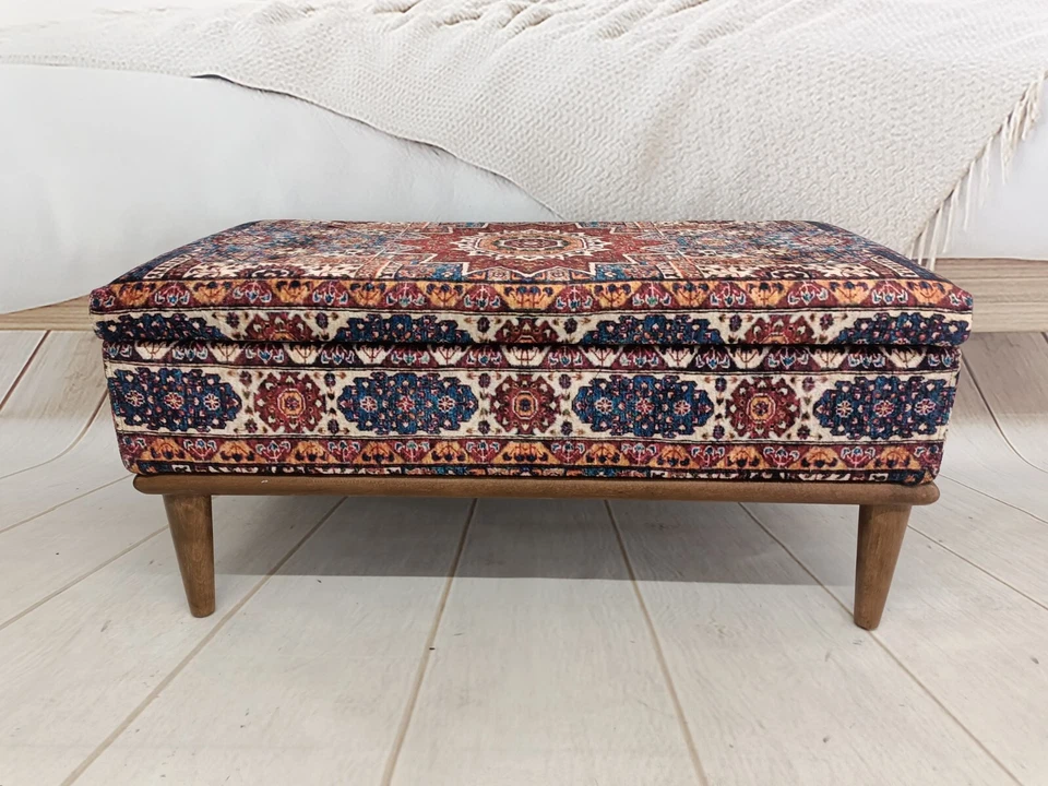 Bedroom bench, Storage compartment, Upholstered bench, Shoe storage bench - Image 3 of 4