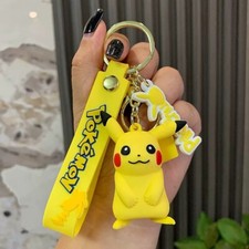 Pokemon Pikachu Cartoon Keychain Keyring Gift Set Bag Clip stocking filler NEW
