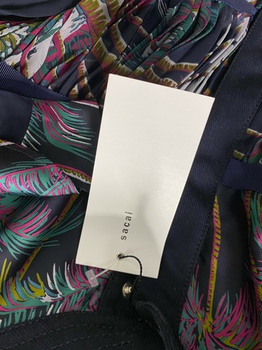 BRAND NEW SACAI X SUN SURF SHEER PANELLED MIDI DRESS SIZE 1 SMALL NEW RRP £2950 - Picture 5 of 5