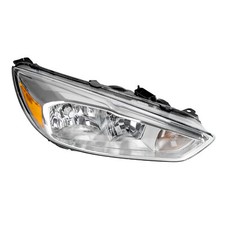 Passenger Side Headlights For 2015-2018 Ford Focus Chrome Housing Amber Headlamp