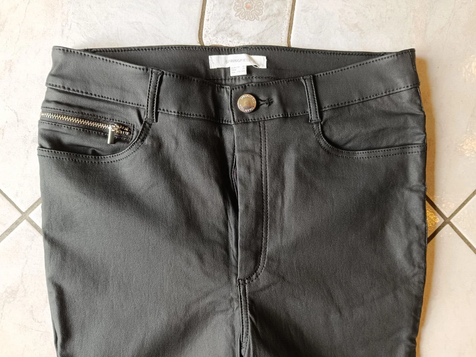 Springfield, beschichtete Hose Gr. 40 schwarz - Neuwertig - Bild 2 von 4