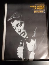 Paul Anka I Wish Rare Original Promo Poster Ad Framed! Yellow