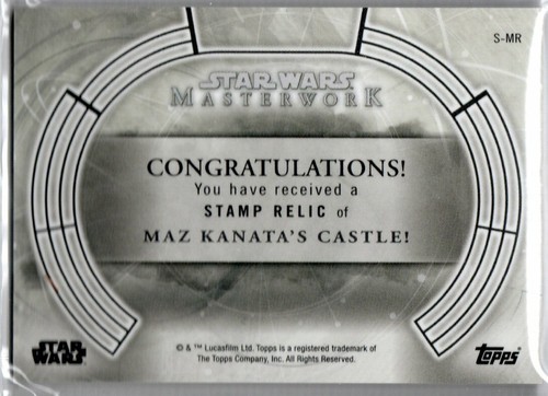 STAR WARS 2018 TOPPS MASTERWORK ROYAL MAIL STAMP PURPLE S-MR REY MAZ KANATA X/50 - Picture 2 of 2