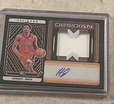 2021-22 Obsidian Herbert Jones #228 02/35 Orange Etch Auto RC Jersey Rookie