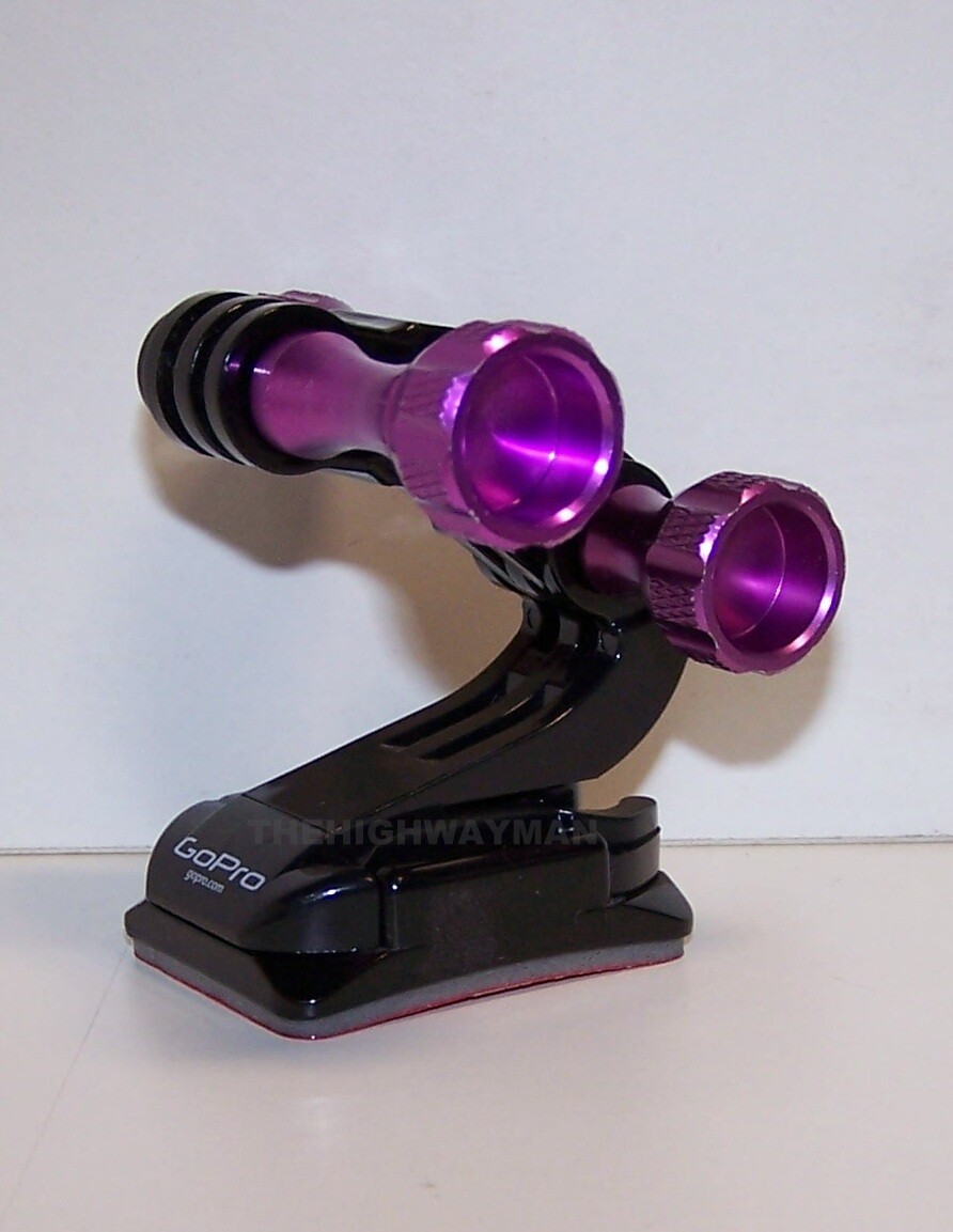 Gopro Hero 9/8/7/6/5/4/3/2 and 3+Plus Helmet Front Mount Purple aluminum screws-image