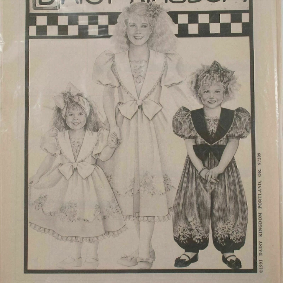 Vintage Daisy Kingdom Pattern 5033 Victorian Dream Dress and Jumpsuit Uncut 1991 - Image 2 of 4