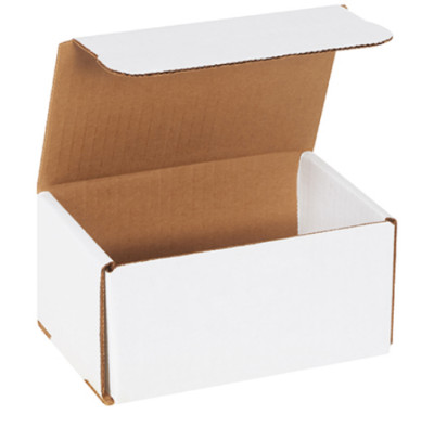25 Pack 6x4x3 White Corrugated Shipping Mailer Packing Box Boxes 6'' x 4'' x 3''