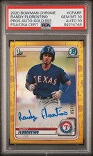 2020 Bowman Chrome Prospect Autographs Gold Randy Florentino PSA 10/10