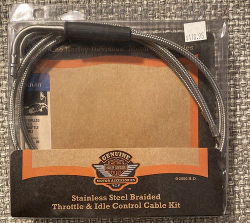 V-Twin Manufacturing 41 1/2 In. Stainless Steel Throttle And Idle Cable Set - 28-0112SP-8 For 1990-1995 Harley-Davidson Softail And 1991-1995 Harley- Davidson Dyna Motorcycles - Dennis Kirk - Foto 6