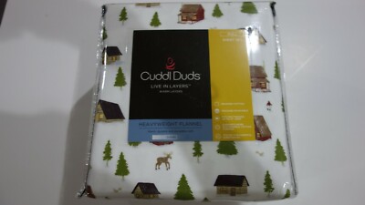 Cuddl Duds  Flannel Full Sheet Set CABIN IN THE WOODS $69.99