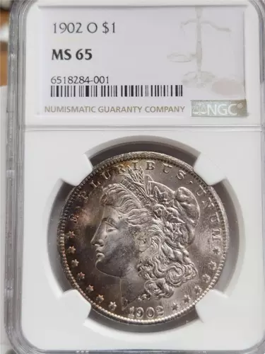 1902-O MORGAN SILVER DOLLAR NGC MS65