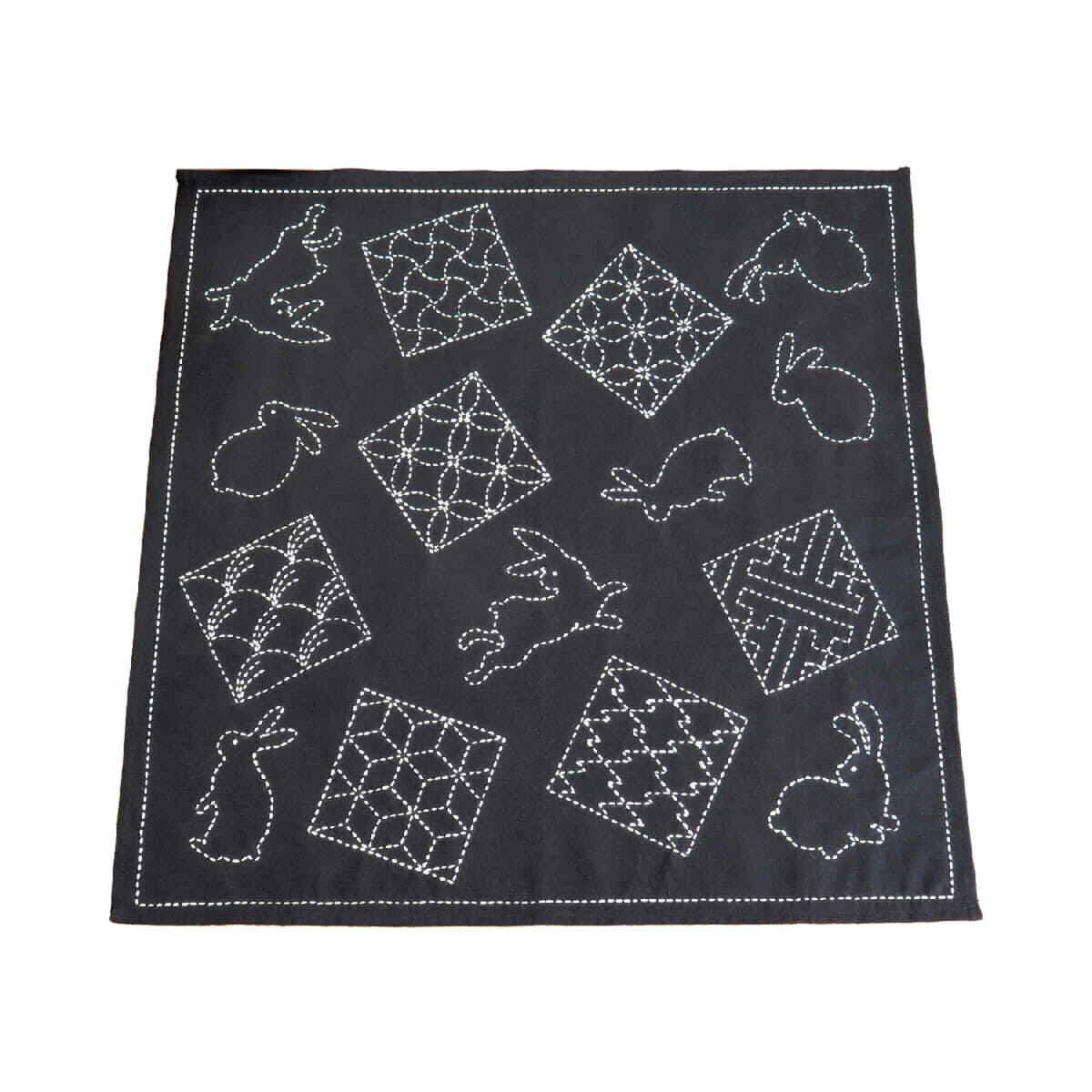 Olympus stamped Sashiko stitch kit ""Tablecloth"", 50x50cm, Original from Japan