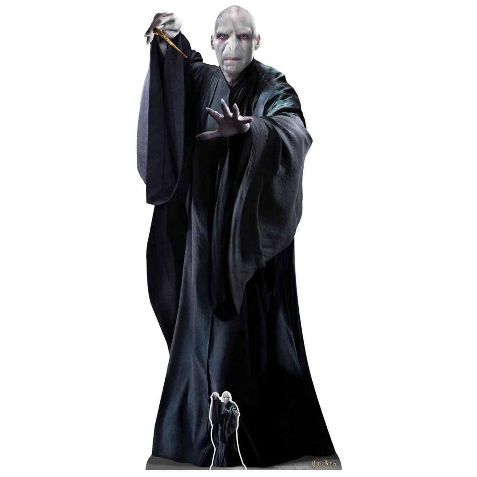 Lord Voldemort with Wand Cardboard Cutout Official H Potter Free Mini Standee
