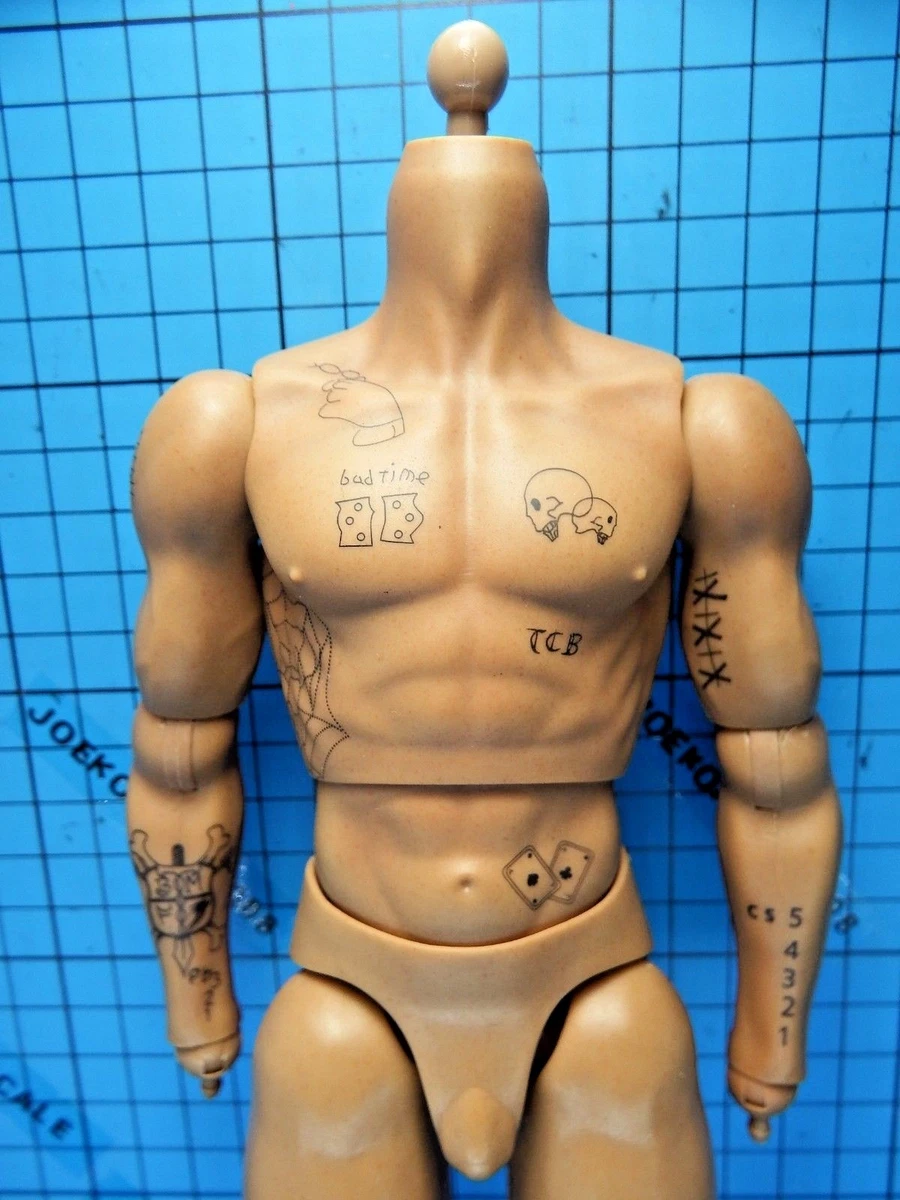 Pop Toys 1/6 EX004 Death Race Driver Frankenstein Figure - Tattoo Muscular Body