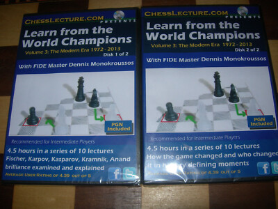 LEARN FROM THE WORLD CHAMPIONS vol 3 pt 1&2 - Chess Lecture - 2 DVDs not a book