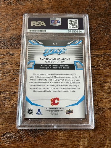 Andrew Mangiapane IP Signed Upper Deck Card Psa Dna Coa Slab Autographed Flames - Picture 2 of 2
