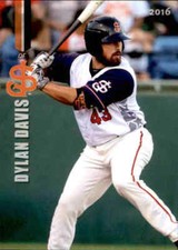 2016 San Jose Giants Grandstand #8 Dylan Davis Bellevue Washington Baseball Card