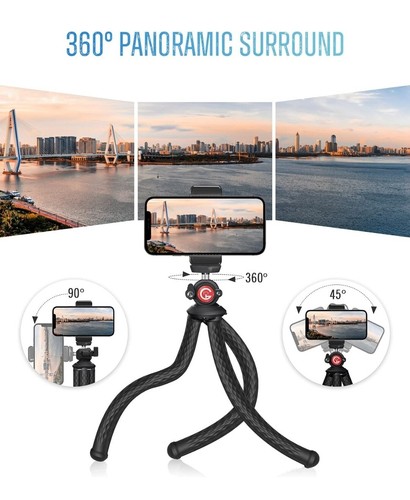 Cell Phone Tripod Stand GooFoto Flexible Tripod G1 for Phones And Cameras - Picture 5 of 12