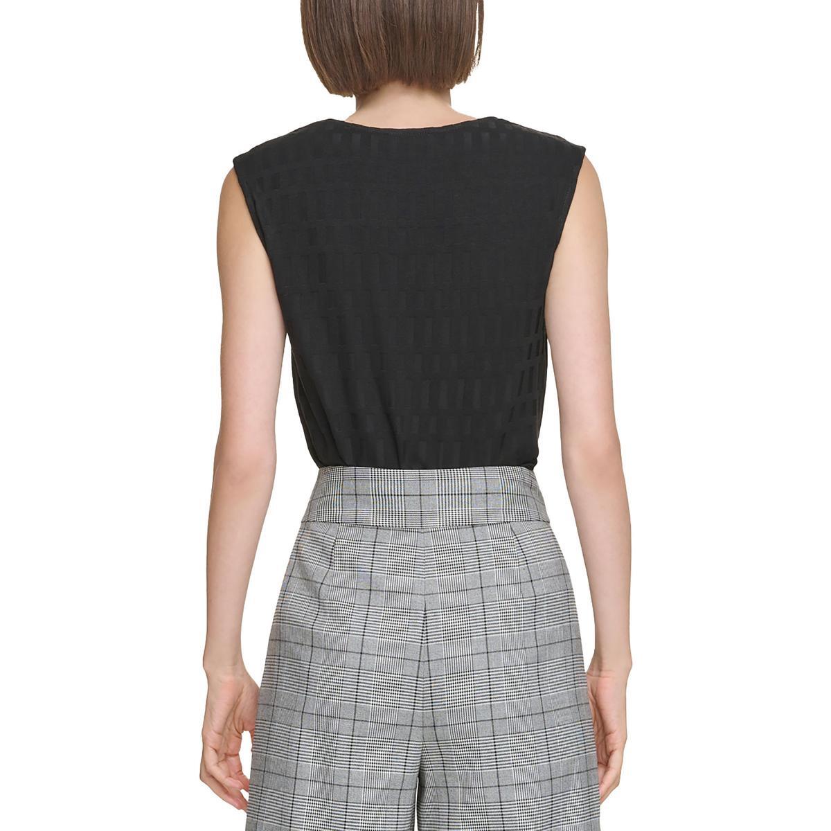 Женский плиссированный трикотажный пуловер Calvin Klein, верхняя блузка, BHFO 2566