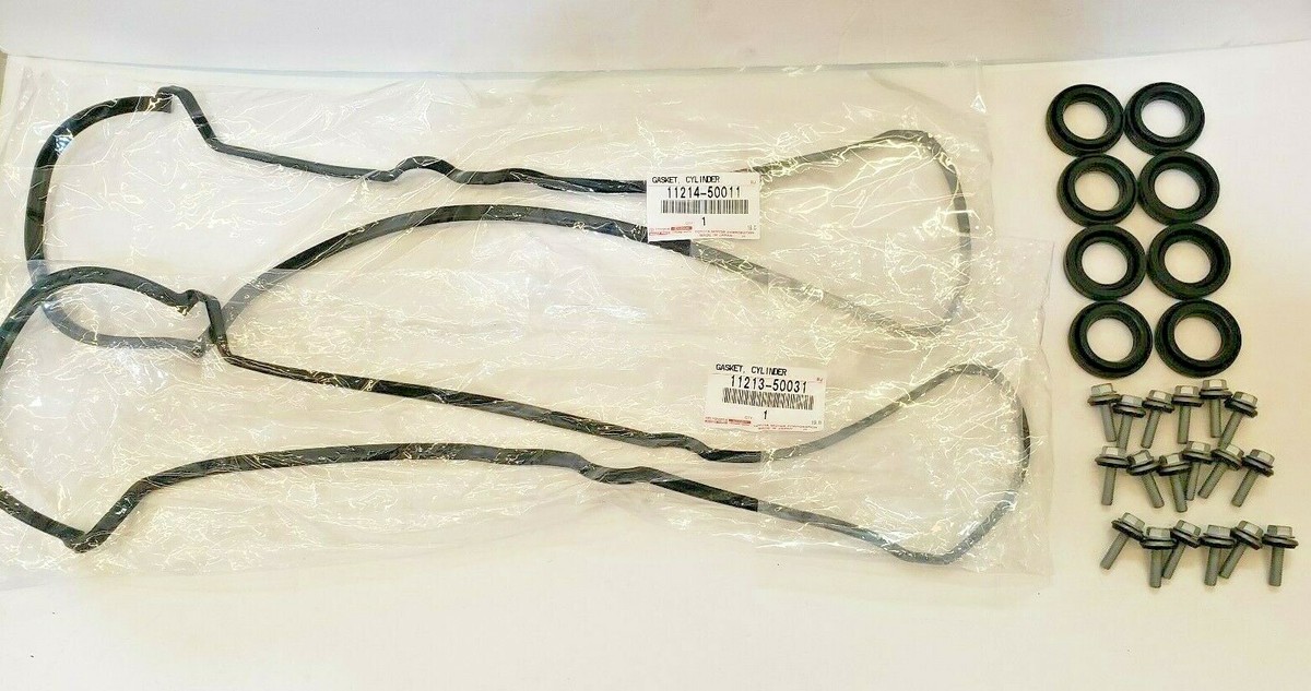 その他 Q LEXUS OEM VALVE COVER GASKET / SPARK PLUG SEAL / AND BOLT SET 2003