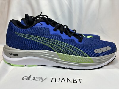 BRAND NEW Puma Velocity Nitro 2 Men's Running Shoes Blue/Neon 195337-13