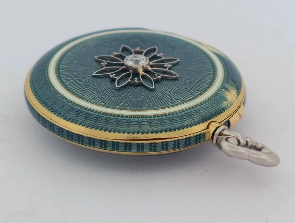 Reloj Bolsillo Raro 1910 WALTHAM 18k Oro Diamante Patricio Bigelow Kennard, Funciona Foto 3 de 4