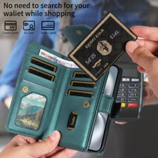 Luxury multi card socket wallet protective cover For Moto Edge S30/30 Pro Fusion