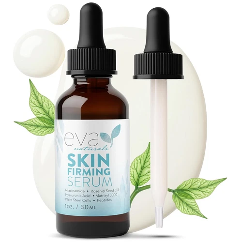 Eva Naturals Skin Firming Serum with Niacinamide and Hyaluronic Acid, 1 Oz