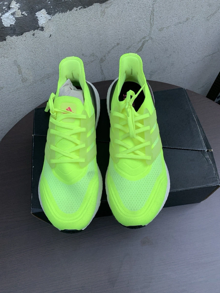adidas UltraBoost 21 White Solar Yellow | eBay