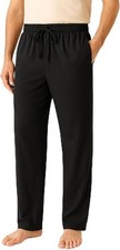 Men's Cotton Lounge Pants Casual Sleep Pajama Knit Pants with Pockets