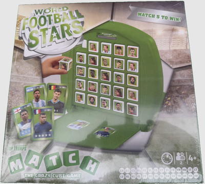 NEU World Football Stars Top Trumps Matching Crazy Cube Spiel WM Party Spaß